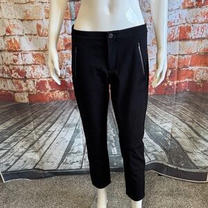 Banana Republic Sloan Black Cropped Pants with Zipper Pockets